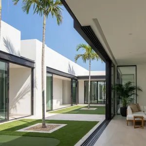 Palm Court Minimalist Courtyard House