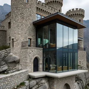 Castle Meets Crystal: A Clifftop Spectacle
