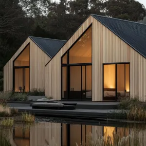Modern Farmhouse by the Pond: Architectural Elegance Unleashed