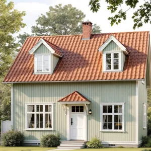 Charming Swedish Cottage with Red Roof