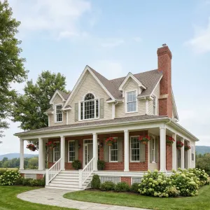 Brick Veranda Cottage With Country Grace