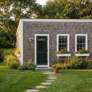 Shingle Garden Cottage With Stepping Stones