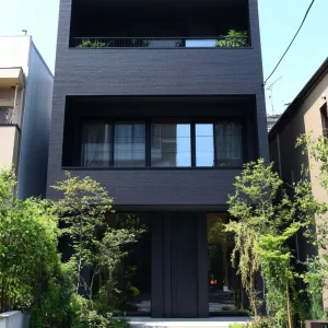 Enigmatic Ebony Residence in the Arboretum
