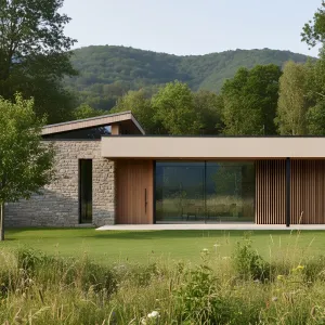 Concrete Cottage with Wooden Whispers