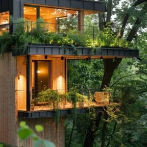 Solar-powered Cabin With Rooftop Garden