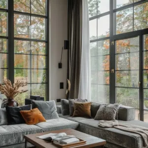 Grey Velvet Sofa