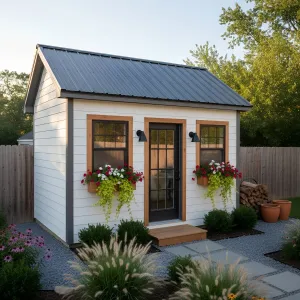 Tin-Roof Windowbox Maker Shed