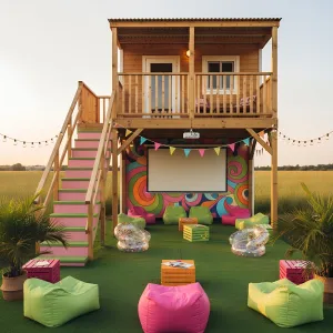 Sky-High Hangout with Psychedelic Vibes