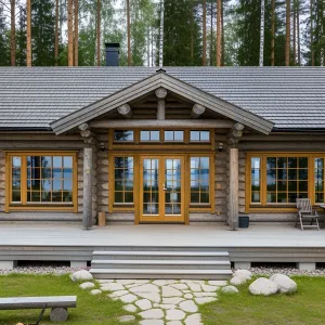 Cozy Log Haven Amidst Tall Pines