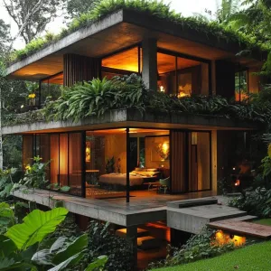 Tropical Jungle Lodge with a Modern Groove