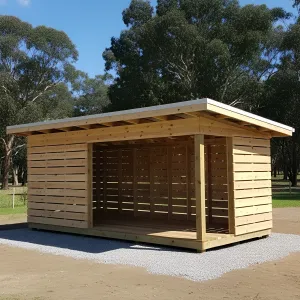 Ingeniously Crafted Log Shelter