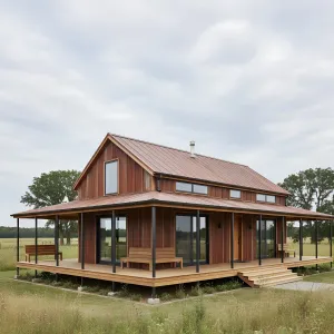Prairie Wraparound Porch Cabin