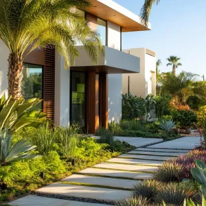 Tropical Treasure with a Pathway of Palms