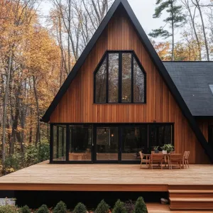Cozy Cabin Among Colorful Trees