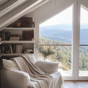 Whispering Pines and Paper Spines: A Snug Hideout