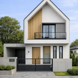 Warm Gabled Nordic Streetfront