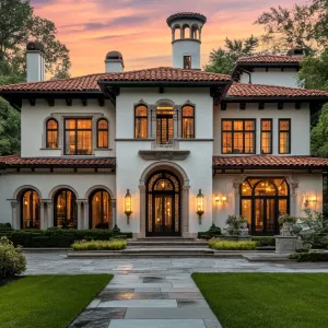 A Luxurious Villa at Sunset