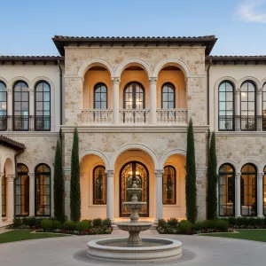 Mediterranean Grandeur with a Fountain Twist