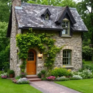 Quirky Stone Cottage with Ivy Embrace