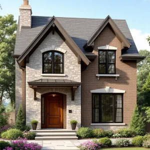 Brick and Stone Symphony: A Modern Cottage Affair