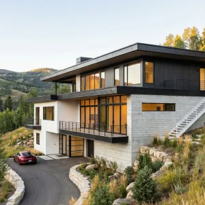 Terraced Overlook Mountain Home