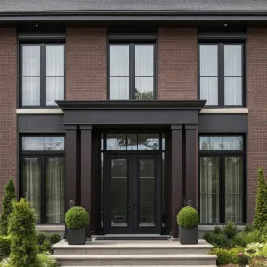 Majestic Brick Symphony with Monochrome Accents