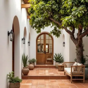 Whispering Leaves in a Courtyard Oasis