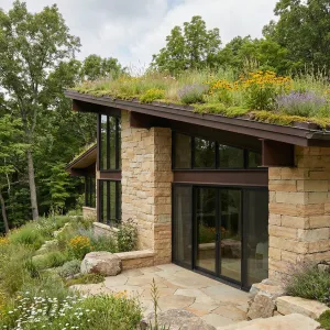 Green Roof Woodland Stone Retreat
