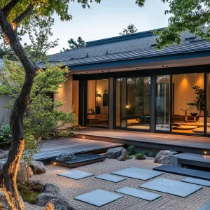 Serene Steps in the Evening Gleam