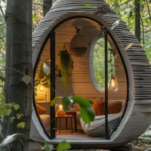 Nest-like Cabin