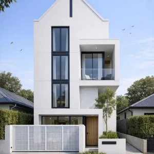 Slim Urban Gable Townhouse Front