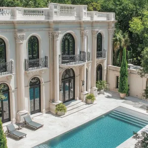 Majestic Stone Retreat with Regal Columns