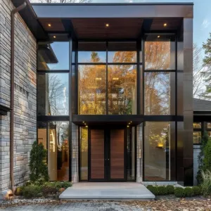 Double-height Glass Entryway