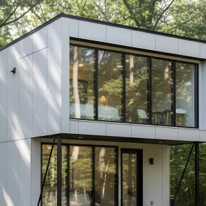 Sleek Modernist Cube Nestled in Nature