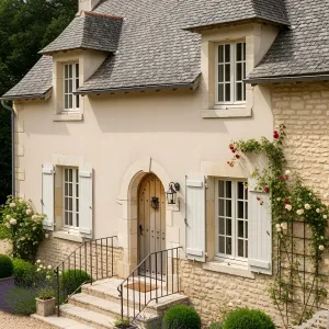Delightful Stone Dwelling with Lavender Hues
