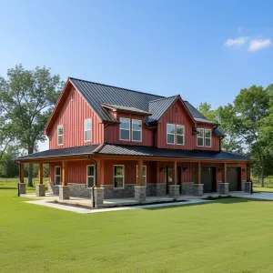 Red Barn Paradise with a Porch