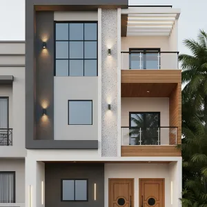 Preview of Graphite Frame With Warm Timber Balconies