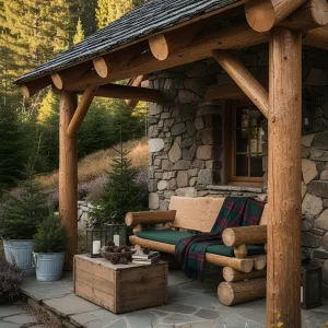 Rustic Woodland Porch Paradise