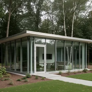Transparent Retreat in the Woods