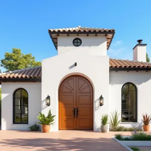 Mediterranean Daydream: White Stucco Cottage with Terracotta Flair