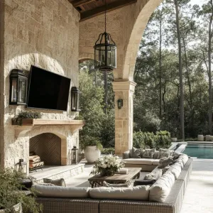 Stone Serenity: A Lavish Outdoor Alcove