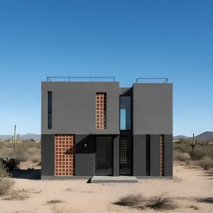 Shadow-Brick Desert Micro-Tower