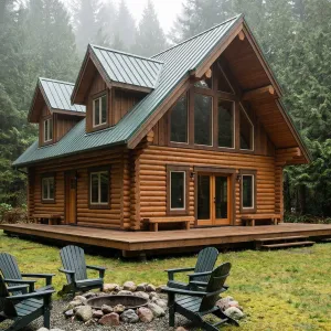 Evergreen Gable Log Escape