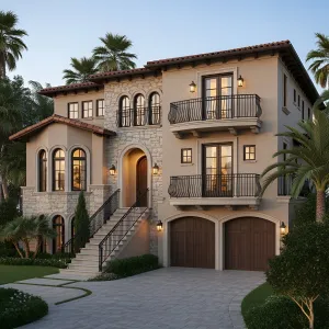 Tuscan Luxury Hideaway with Palm Backdrop