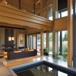 Zen-inspired Water Feature in the Living Room