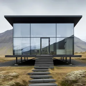 Glass Haven in the Rugged Embrace