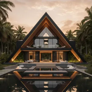 Tropical A-Frame Pyramid Retreat