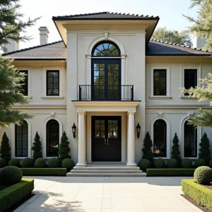 An Elegant Embrace of Columns and Conifers