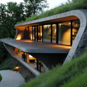 Courtyard Entrance With Skylights
