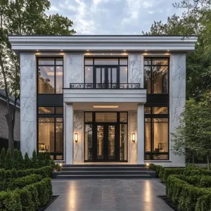 Sleek Serenity with Marble Majesty
